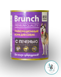 Бранч Корм влажный для собак с печенью, 850 гр