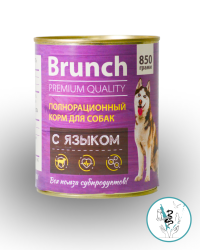 Бранч Корм влажный для собак с языком, 850 гр