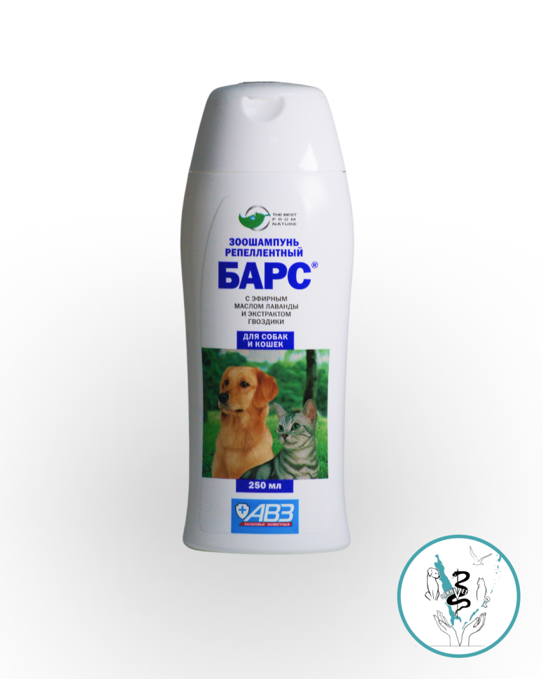 Зоошампунь "БАРС" репеллентный д/собак и кошек 250 мл