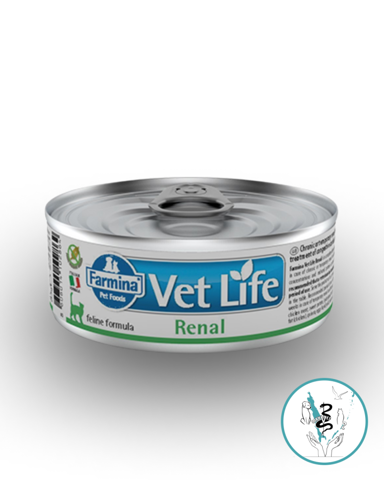 Vet Life Renal Влажный корм д/кошек хронич.болезнь почек,вспом.тер-ия при застойной сердеч недостат.