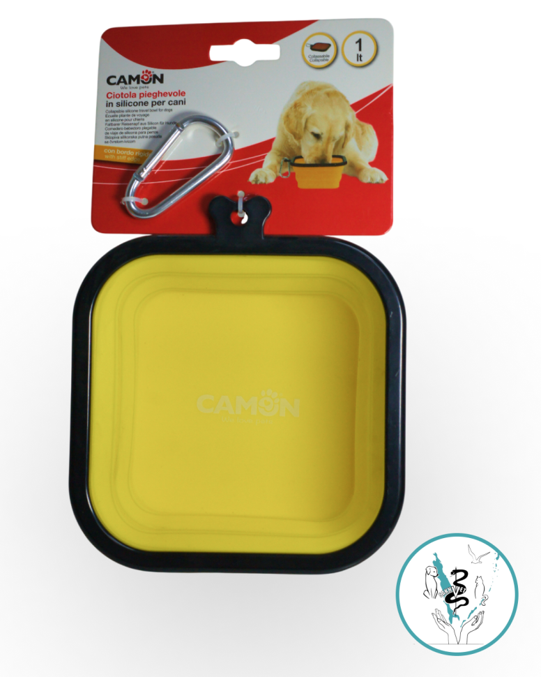 Миска складная дорожная 1000 мл желтая