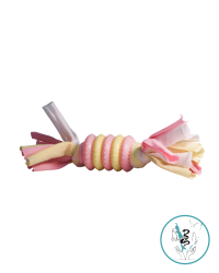 Игрушка кольца из ТПР на лентах 21 см розовый