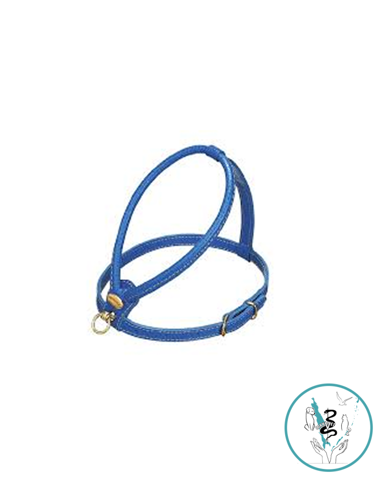 Шлейка кожаная синяя S