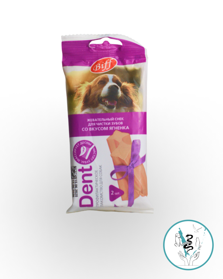 Жевательный chek DENT для собак средних пород со вкусом ягненка     (2 шт в уп.)