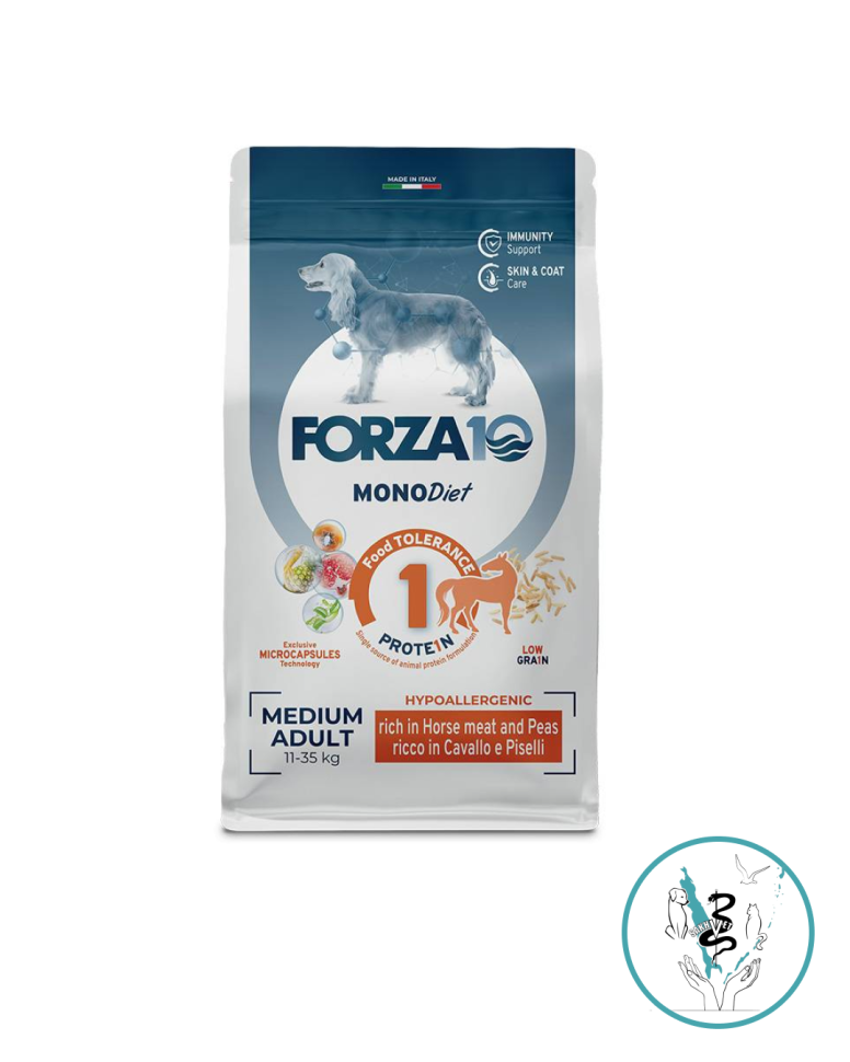 Форза сухой корм для взр/с средних пород с кониной и горохом 12 кг.