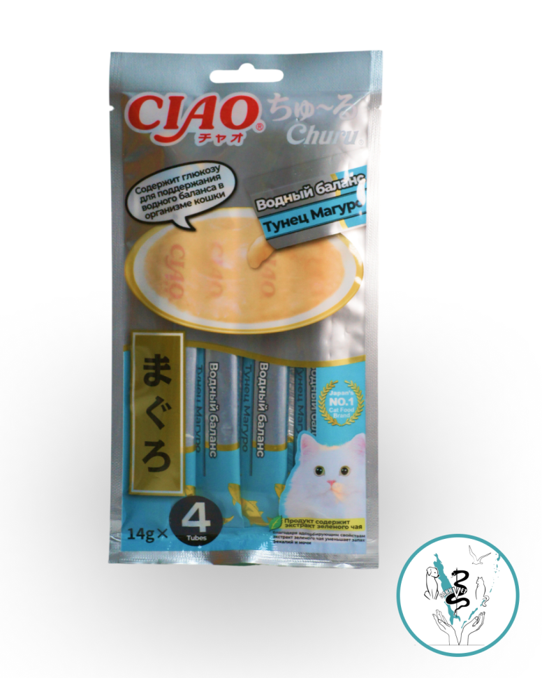 Инаба корм д/кошек тунец водный баланс 14 г