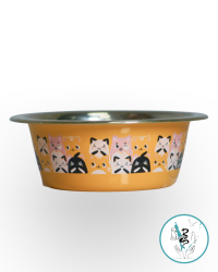 Миска для кошек и собак из нерж стали "Котики" 240 мл