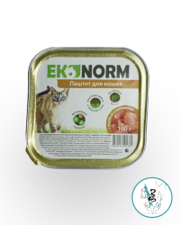 Еконорм паштет д/кошек с индейкой и потрошками 100 г