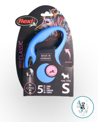 Камон поводок рулетка со шнурком синий S 5 м