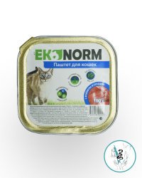 Еконорм паштет д/кошек с  ягненком и сердцем 100г