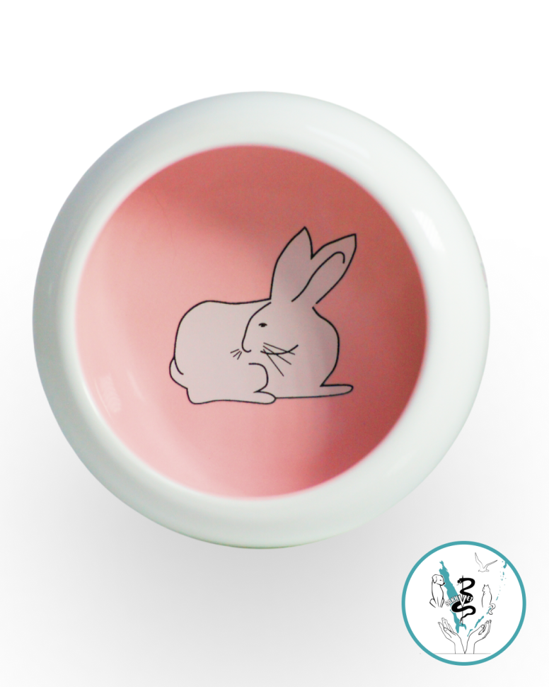 Миска керамика "Зайчики " розовая 