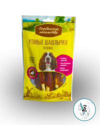 Деревенкие лакомства для взрослых собак  Утиные шашлычки 90 гр