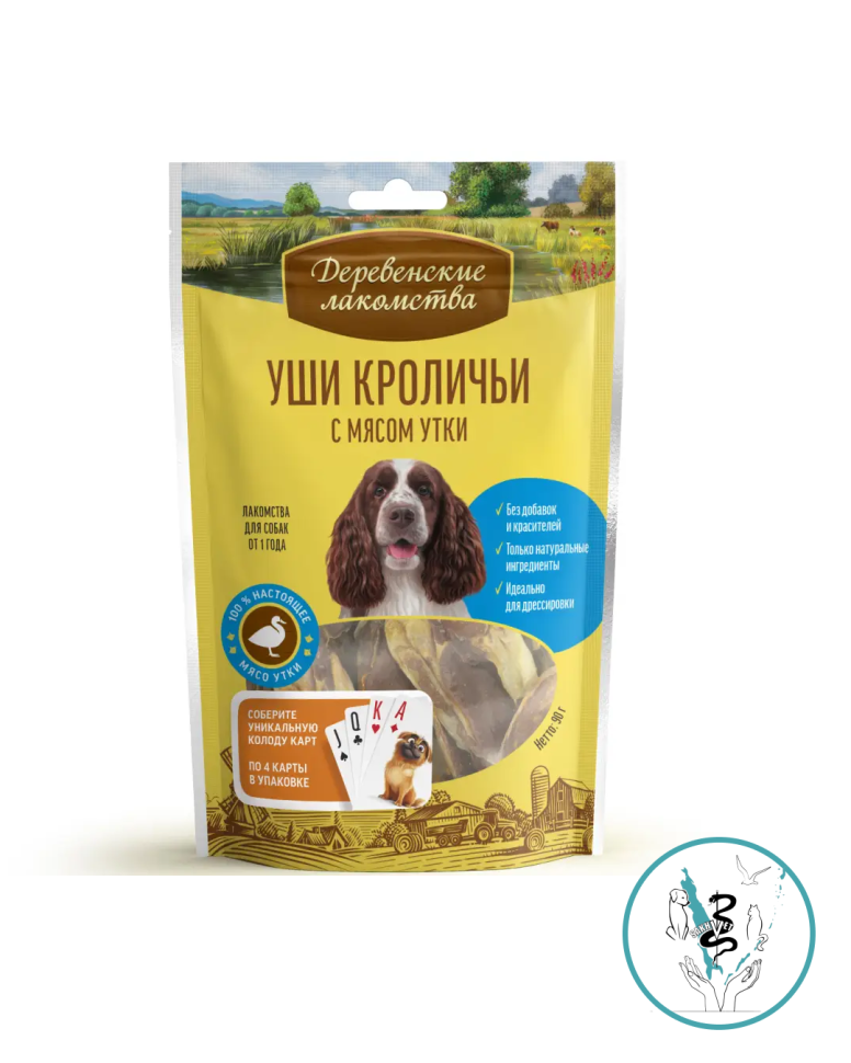 Уши кроличьи с мясом утки 90 г