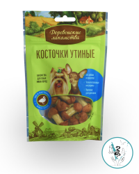Деревенкие лакомства для собак мини-пород Косточки  утиные  55 гр