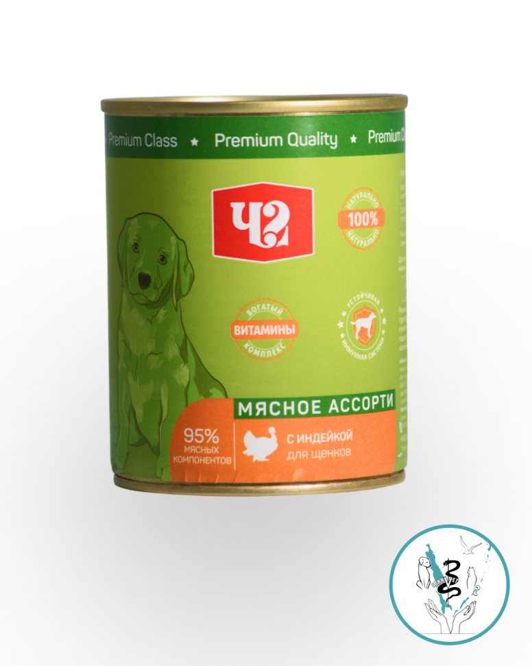 ЧГ Конс д/собак щенки индейка 340 гр