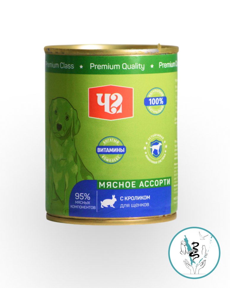 Конс д/щенков кролик 340 г