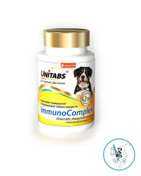 Юнитабс Immuno Complex с Q10 д\круп. собак (100 табл)