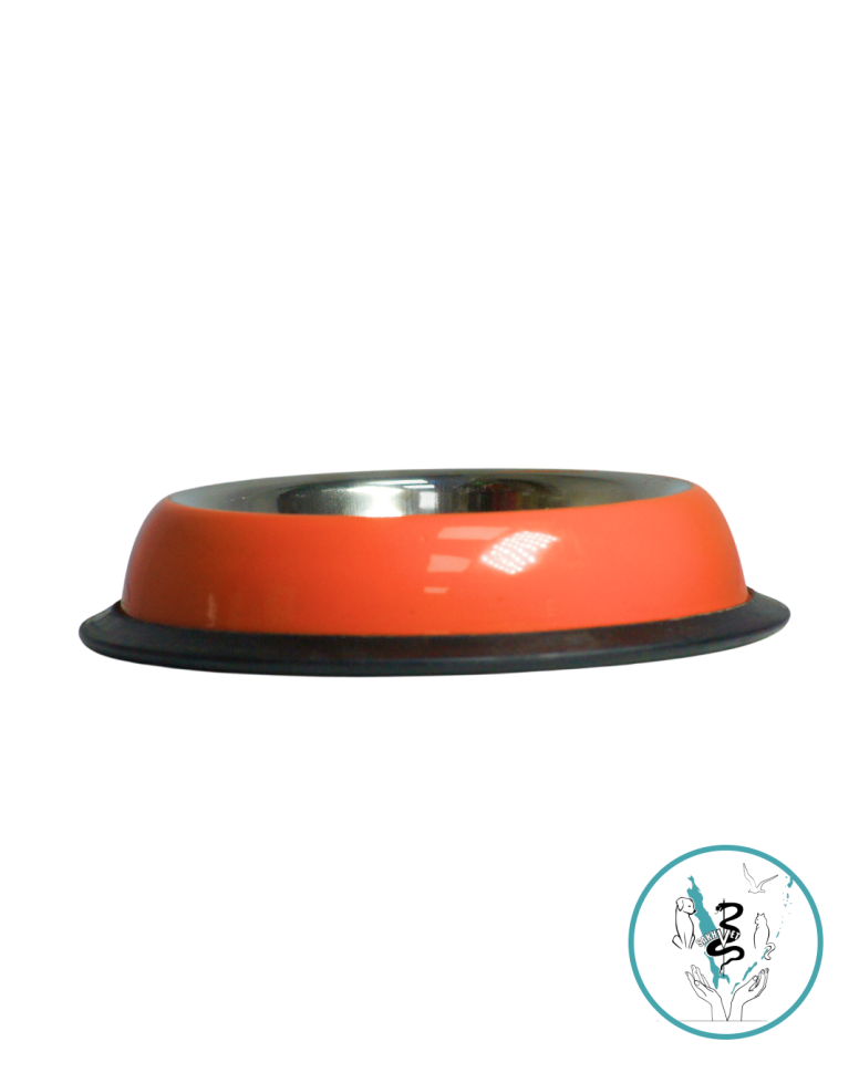 Миска с нескользящая основанием, оранжевая, 225 мл