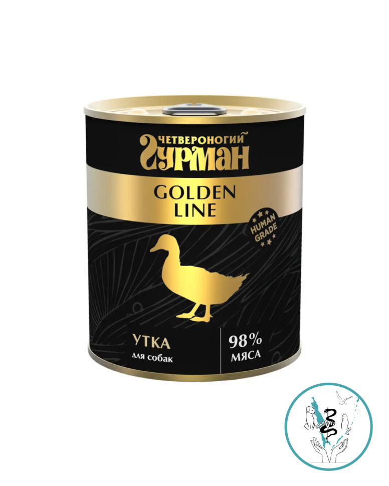 Четвероногий гурман Голден д/собак утка 340 гр