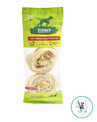 Титбит лакомство для собак Ухо говяжье внутреннее (мягкая упаковка)  2 шт